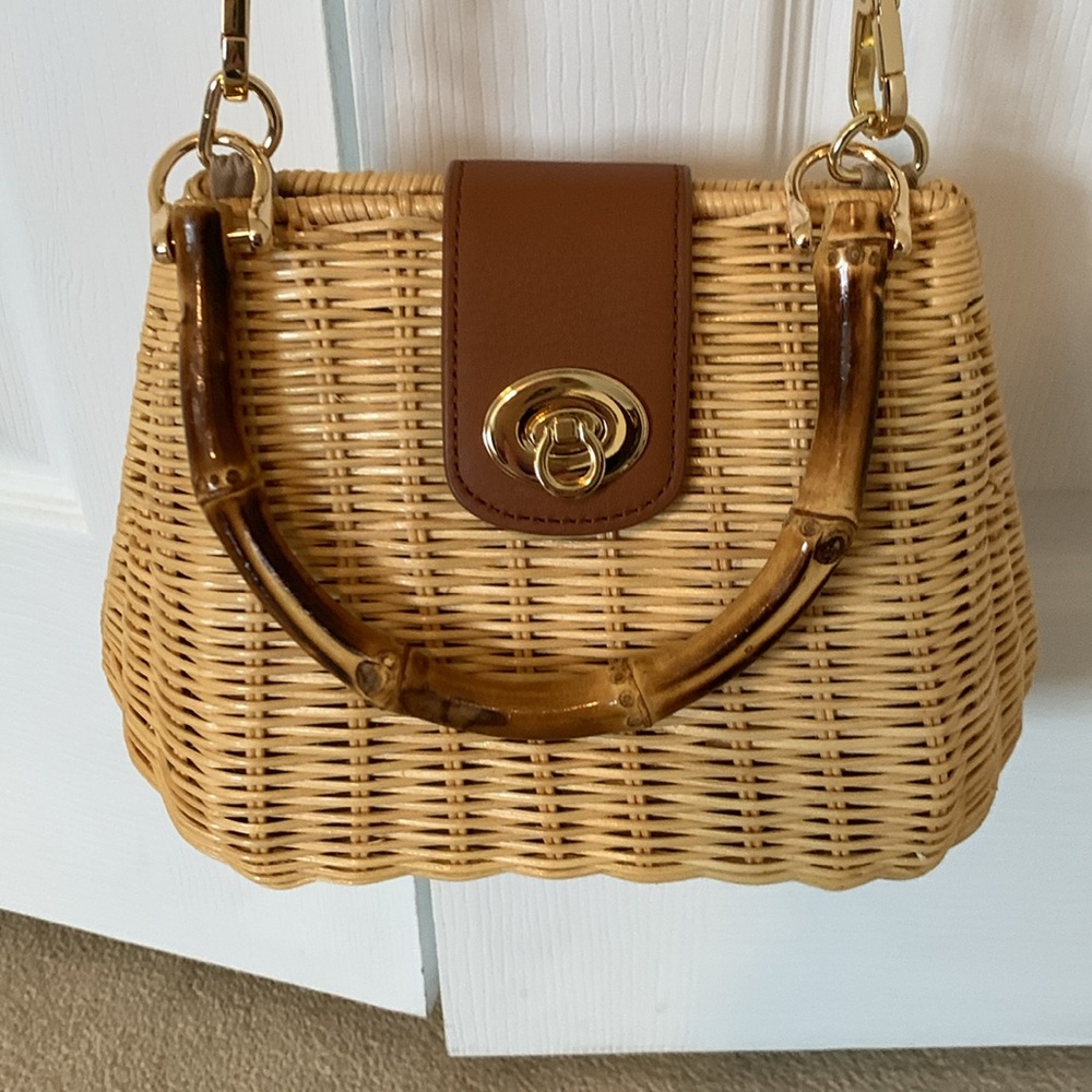 Wicker handbag NWOT - Picture 1 of 15